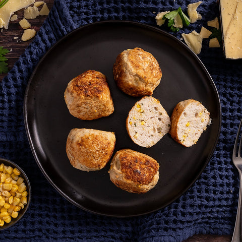 Chicken Corn Meatball with Cheddar Pre-Mix
